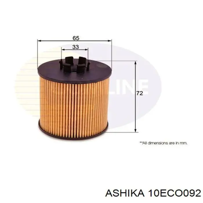 Купить 10ECO092 Ashika Фильтр центробежный очистки масла