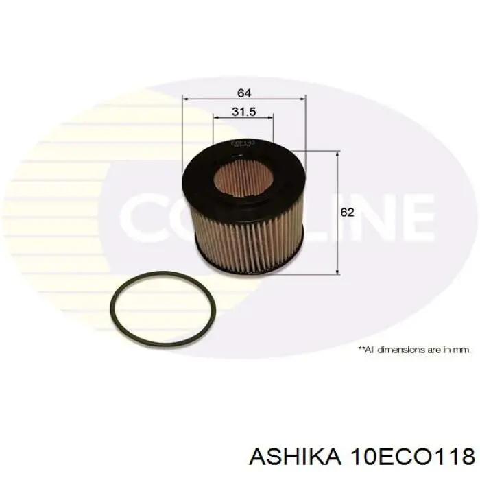 Масляный фильтр 10ECO118 Ashika