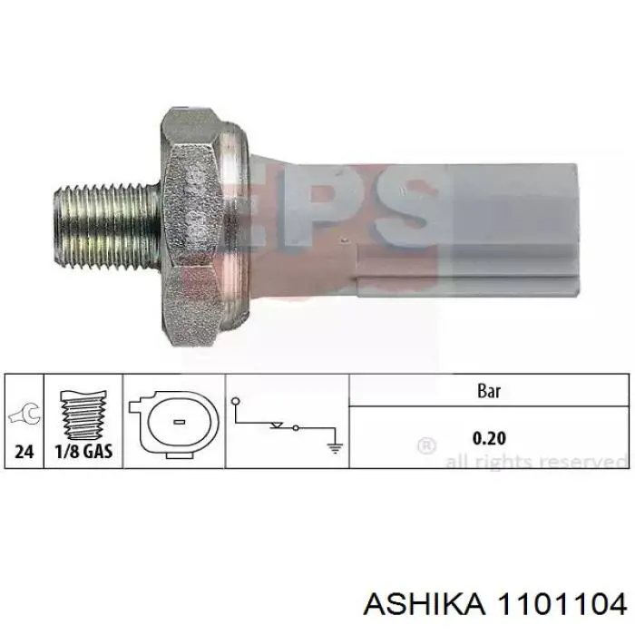 Купить 1101104 Ashika Датчик давления масла