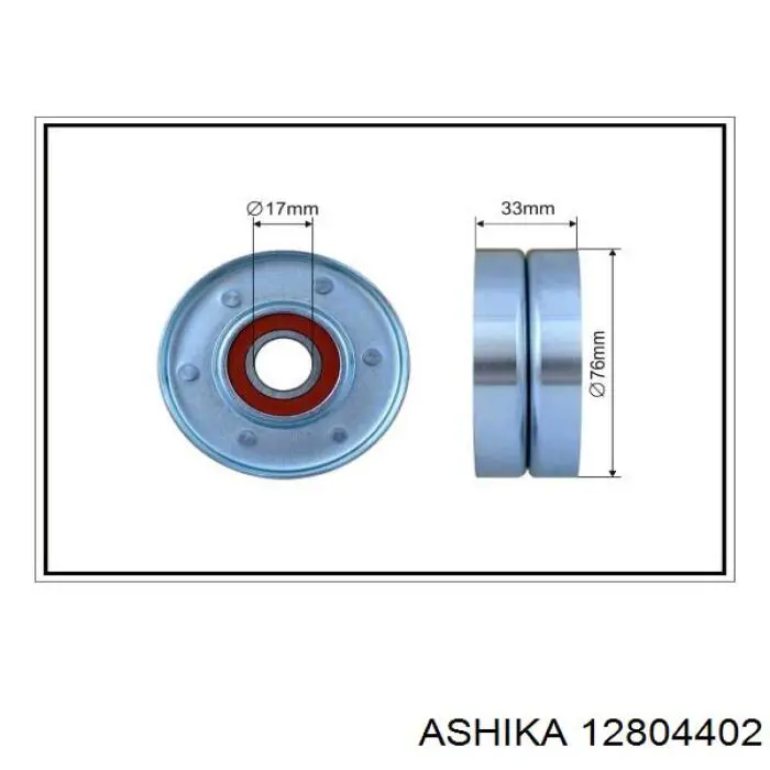 Tensor de correa, correa poli V 12804402 Ashika