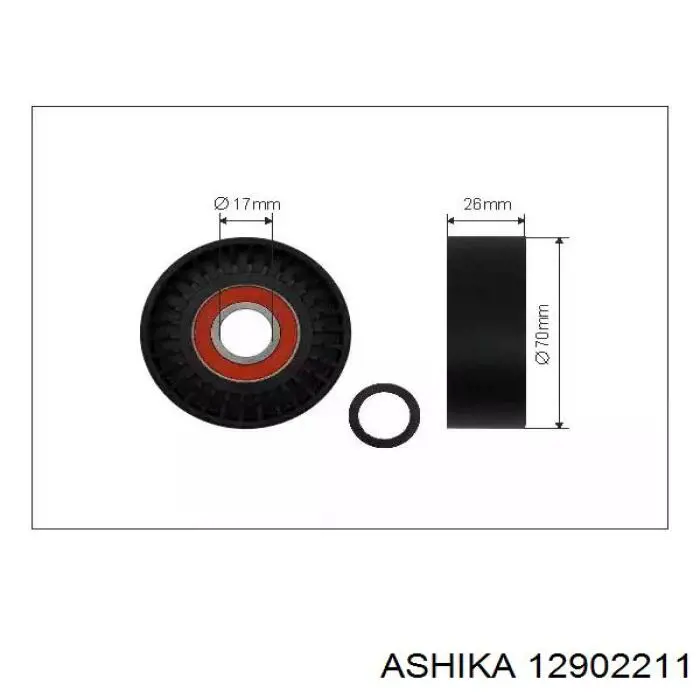 Купить 12902211 Ashika Паразитный ролик
