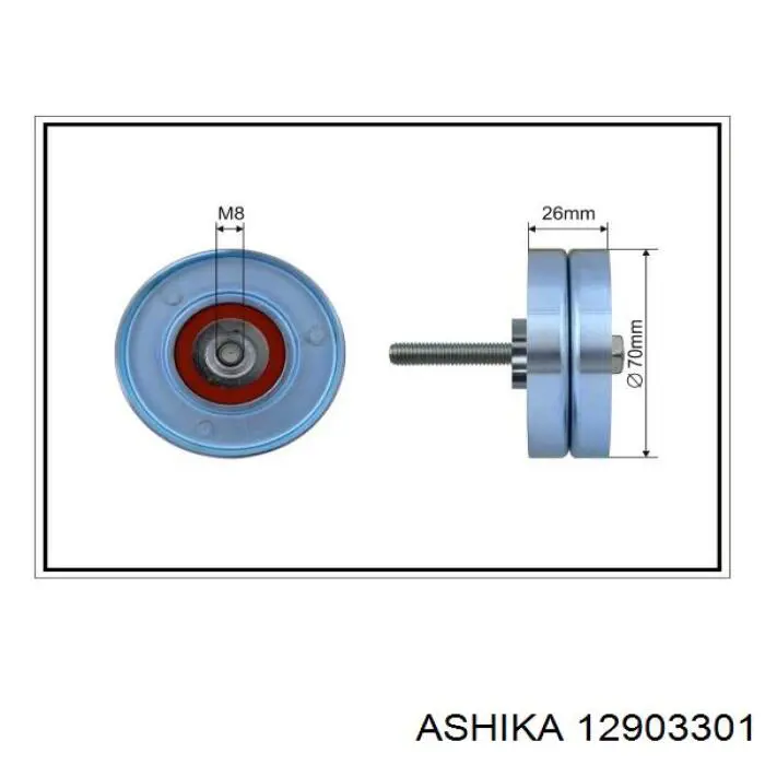 Паразитный ролик приводного ремня Ashika 12903301 цена, от 16.77 USD