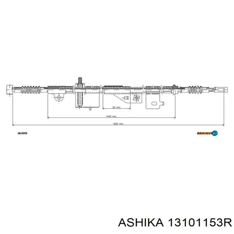 Трос ручника задний правый Linex 300149