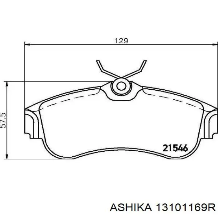 Задний правый трос ручника 13101169R Ashika