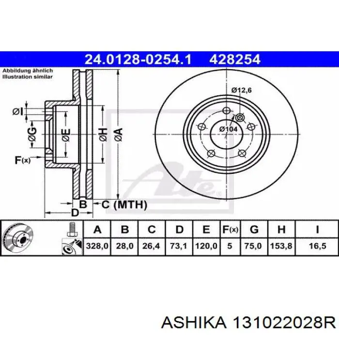 Трос стояночного тормоза задний правый Ashika 131022028R цена, от 24.24 USD