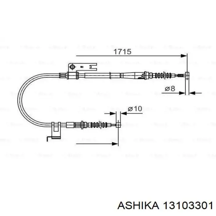 Купить C73040ABE ABE Трос стояночного тормоза задний левый