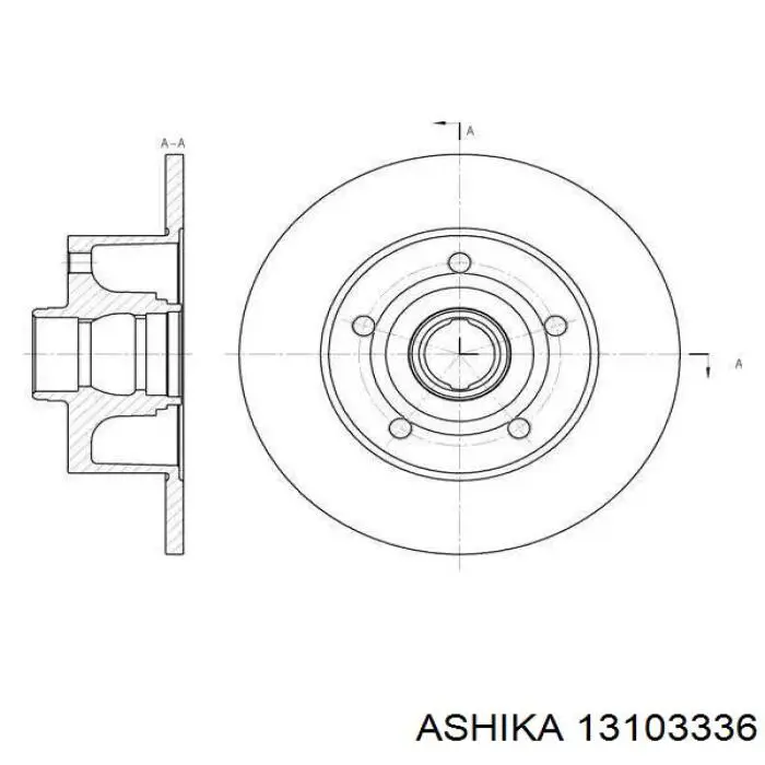 Задний трос ручника 13103336 Ashika
