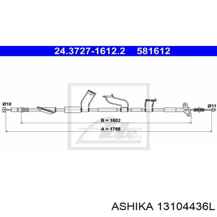 Трос ручника задний ABE C74111ABE