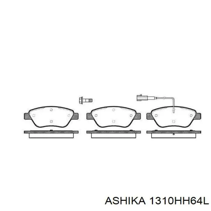 131-0H-H64L Ashika трос ручного тормоза задний левый