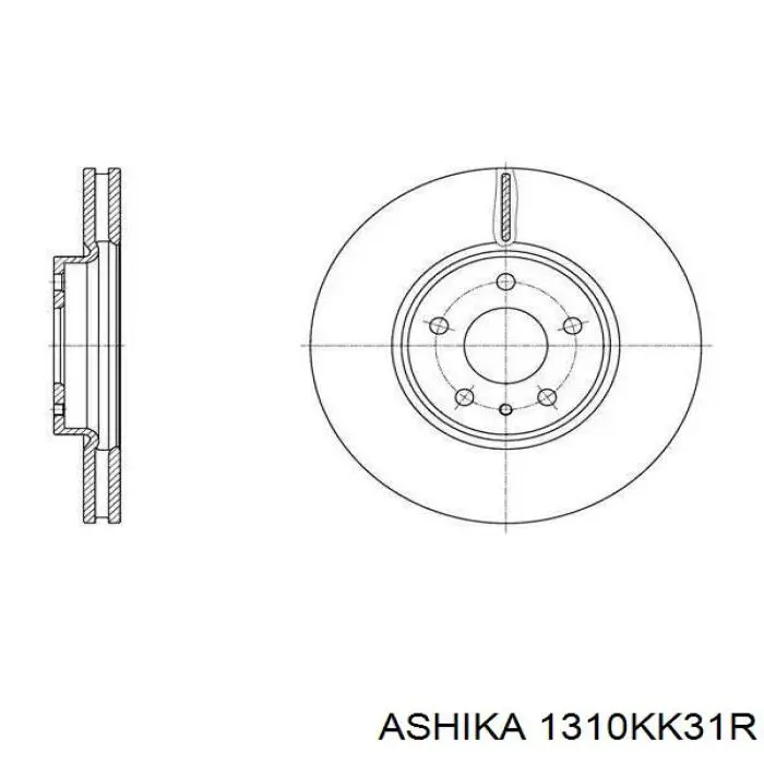 Задний правый трос ручника 1310KK31R Ashika