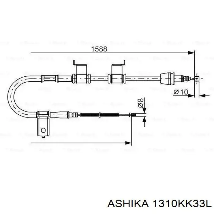 Трос ручника задний Ashika 1310KK33L