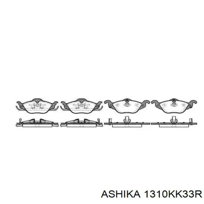 1310KK33R Ashika Трос ручного тормоза задний, правый