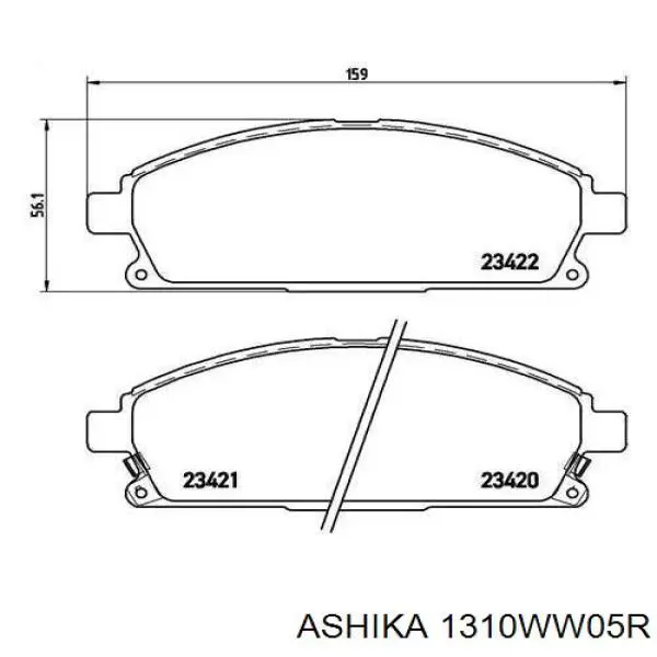 Задний правый трос ручника 1310WW05R Ashika