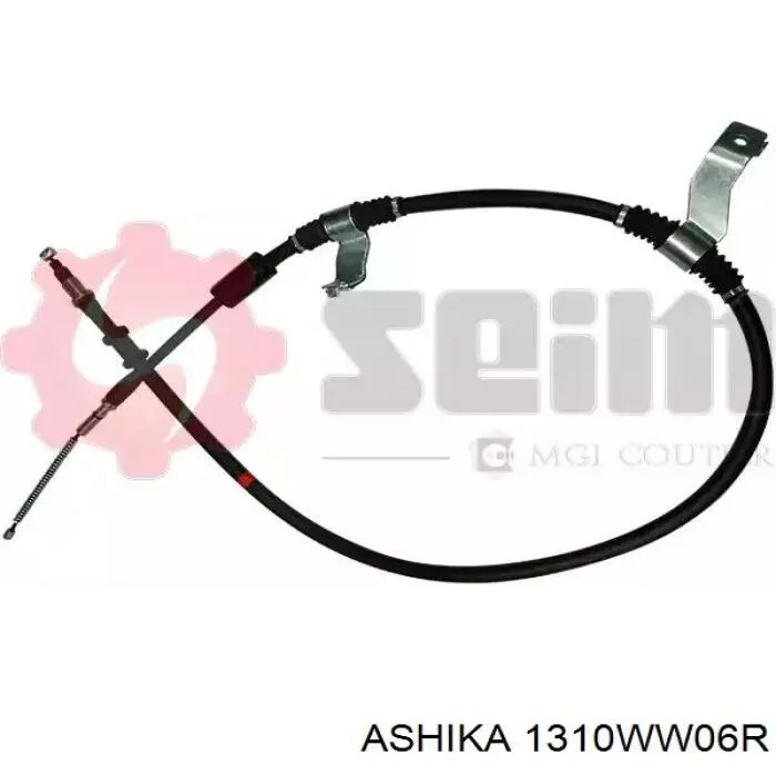 1310WW06R Ashika Трос ручного тормоза задний, правый
