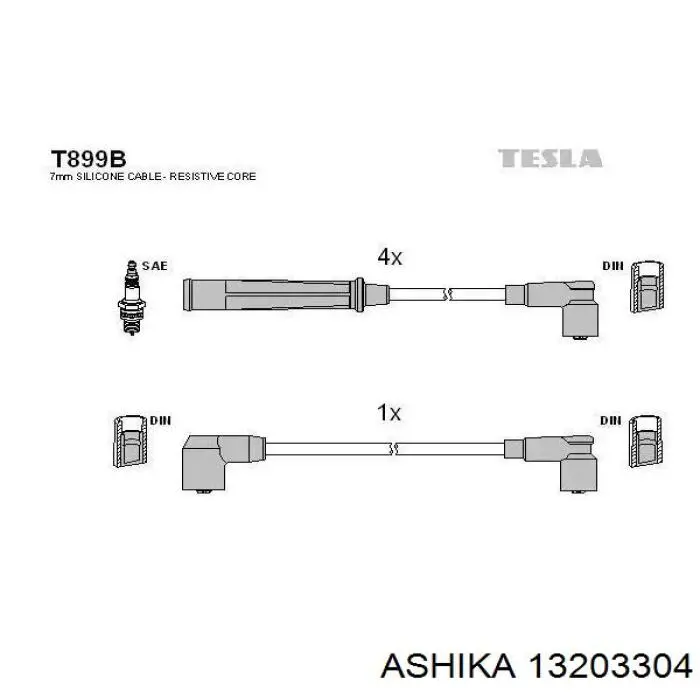 Высоковольтные провода 13203304 Ashika