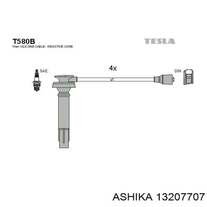 Провода зажигания Ashika 13207707 цена, от 24.07 USD
