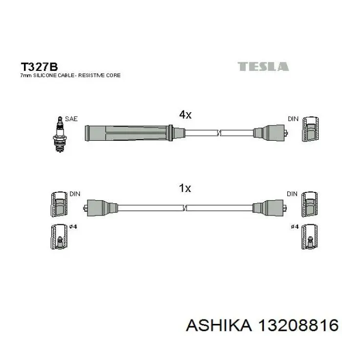 Провода зажигания Ashika 13208816 цена, от 19.78 USD