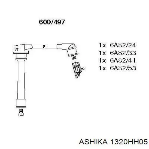 Купить 1320HH05 Ashika Провода высокого напряжения