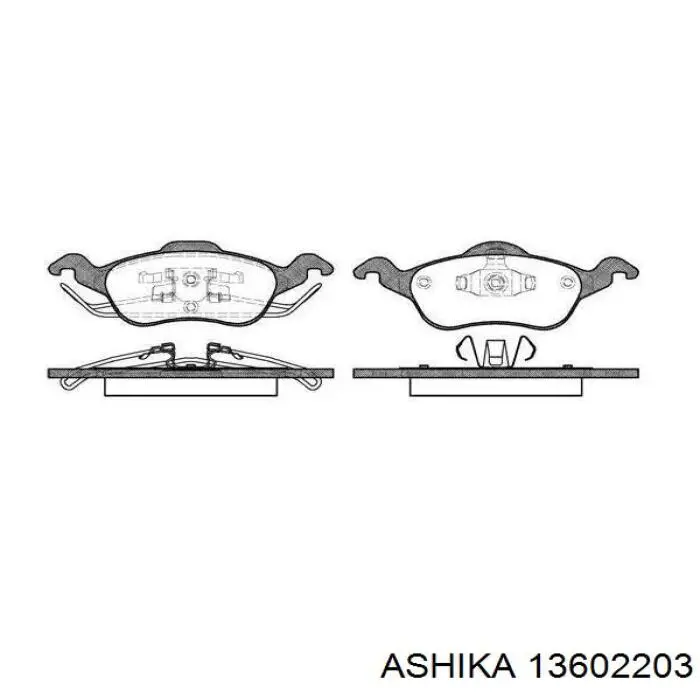 13602203 Ashika Направляющая суппорта заднего нижняя