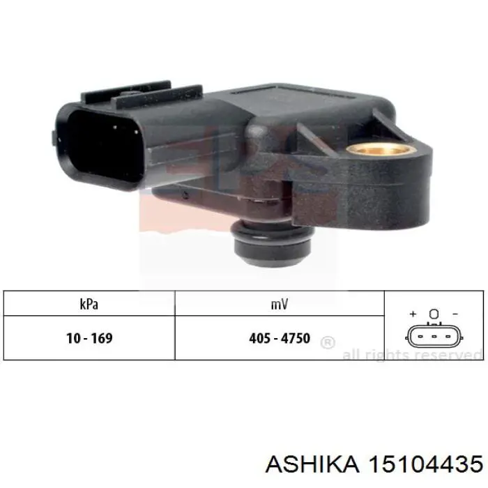 Датчик АБС (ABS) передний левый 15104435 Ashika