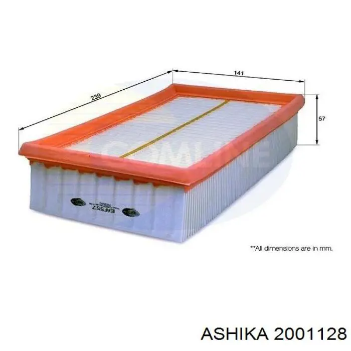 Воздушный фильтр 2001128 Ashika