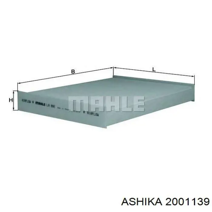 Элемент воздушного фильтра Ashika 2001139 цена, от 9.89 USD