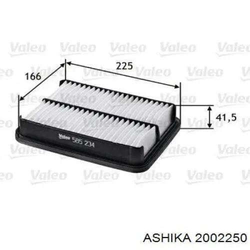 Купить 2002250 Ashika Автомобильный фильтр воздуха