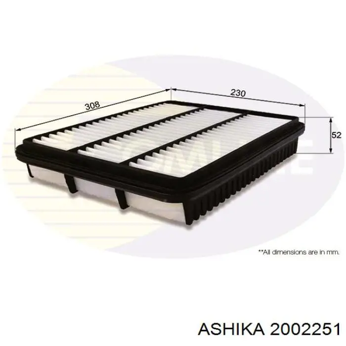 Купить 2002251 Ashika Автомобильный фильтр воздуха