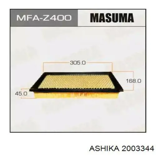 Купить 2003344 Ashika Автомобильный фильтр воздуха