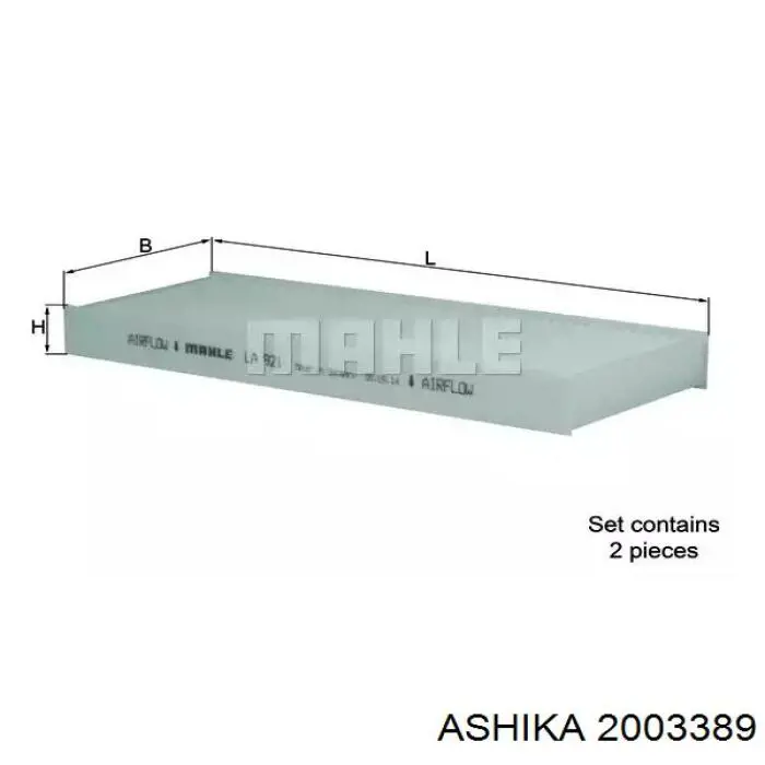 Элемент воздушного фильтра Ashika 2003389 цена, от 4.79 USD
