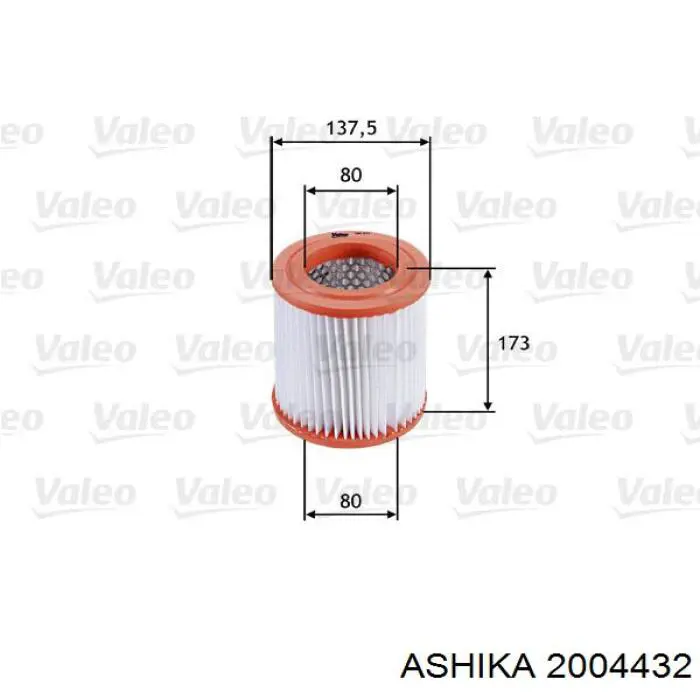 Купить 2004432 Ashika Автомобильный фильтр воздуха