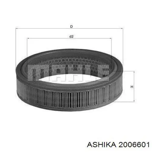 2006601 Ashika воздушный фильтр