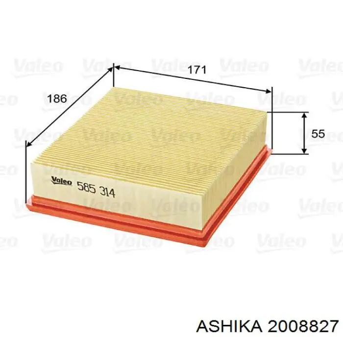 Купить 2008827 Ashika Автомобильный фильтр воздуха