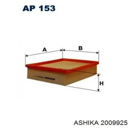 Купить 2009925 Ashika Автомобильный фильтр воздуха