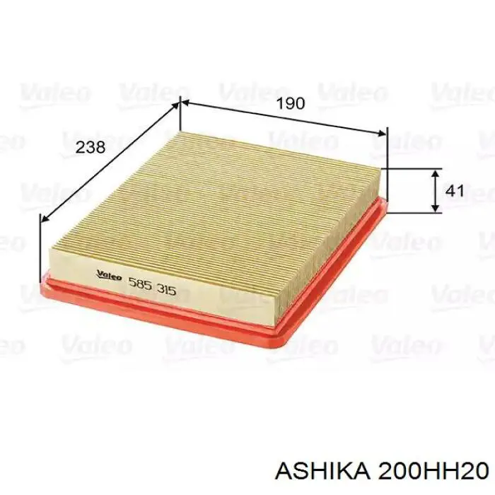 Воздушный фильтр 200HH20 Ashika