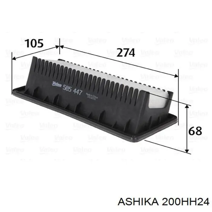 Купить 200HH24 Ashika Автомобильный фильтр воздуха