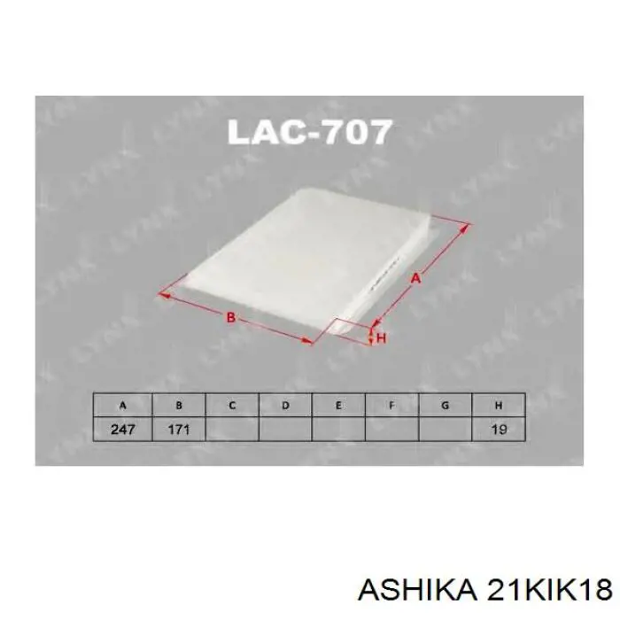 Фильтр воздушный отопителя Ashika 21KIK18 цена, от 4.79 USD