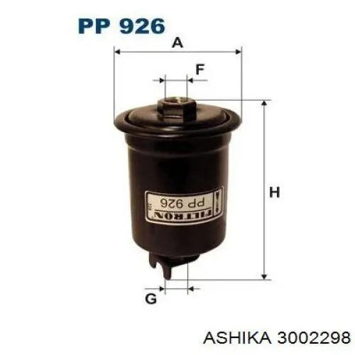 Топливный фильтр 3002298 Ashika