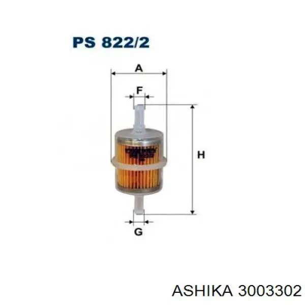 3003302 Ashika Фильтр топлива