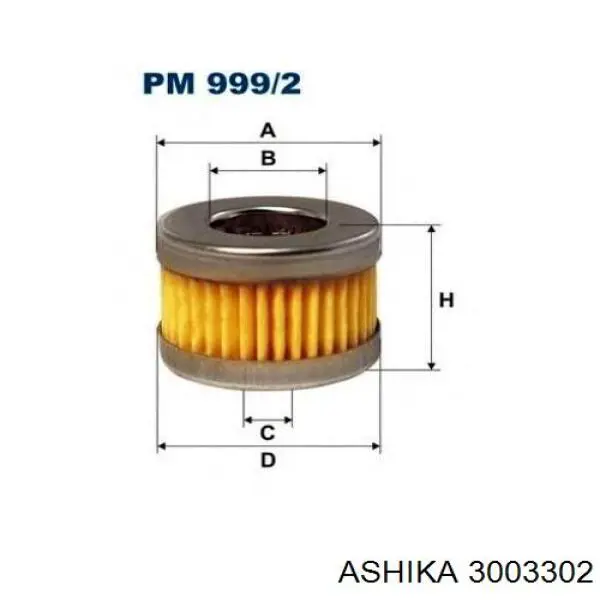 Фильтр топливный Ashika 3003302