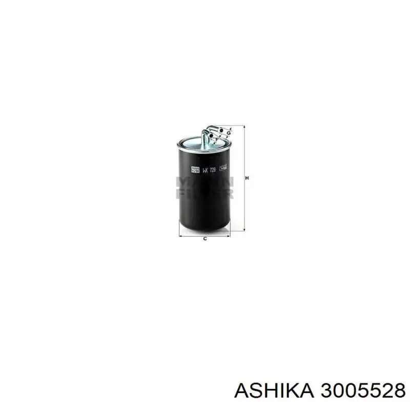 Топливный фильтр 3005528 Ashika