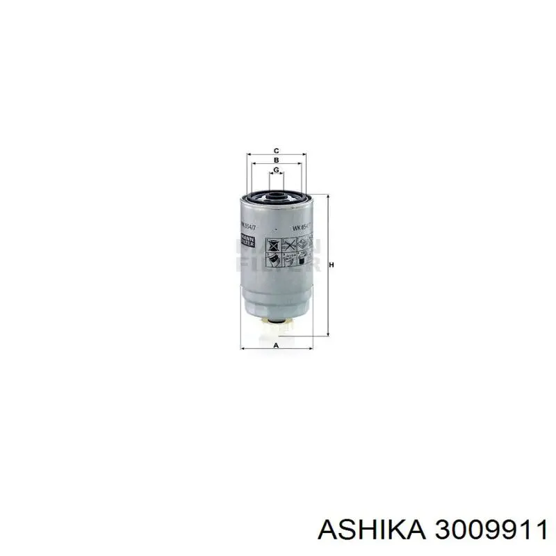 Топливный фильтр 3009911 Ashika