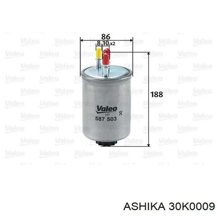 Фильтр топливный Ashika 30K0009