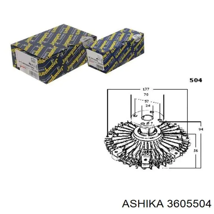 Вискомуфта вентилятора 3605504 Ashika