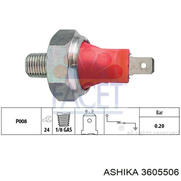 Вискомуфта вентилятора 3605506 Ashika