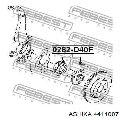 Ступица передняя ASHIKA 4411007