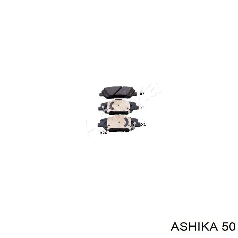 Колодки гальмівні передні, дискові 50 Ashika