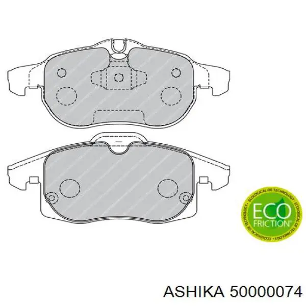 Передние тормозные колодки 50000074 Ashika