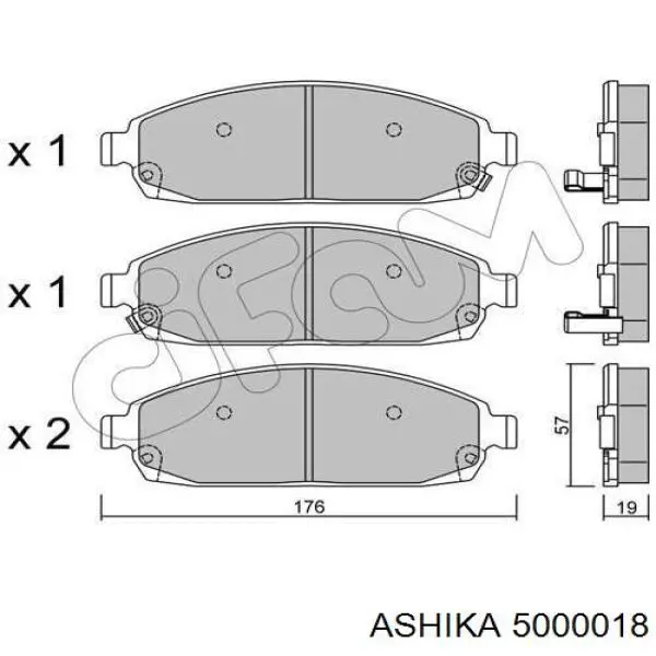 Купить 5000018 Ashika Колодки тормозные