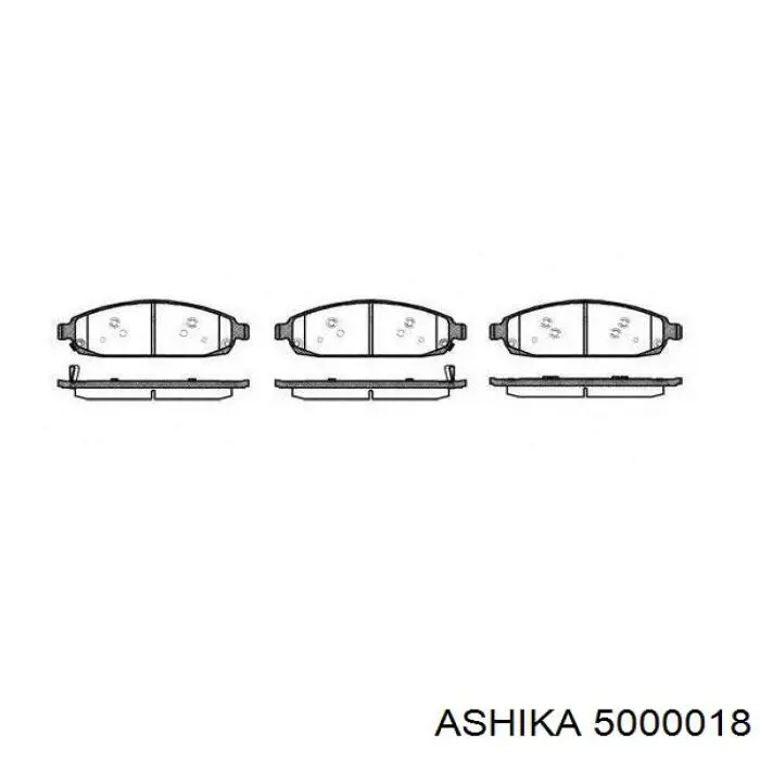 Передние тормозные колодки 5000018 Ashika